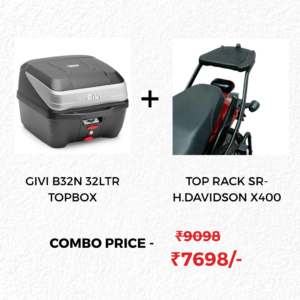 harley x440 topbox and rear rack combo