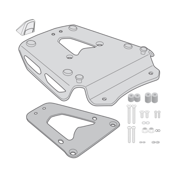 Givi SRA6422 Triumph Tiger 1200 GT Aluminum Rear Rack Specific for Monokey Top Case