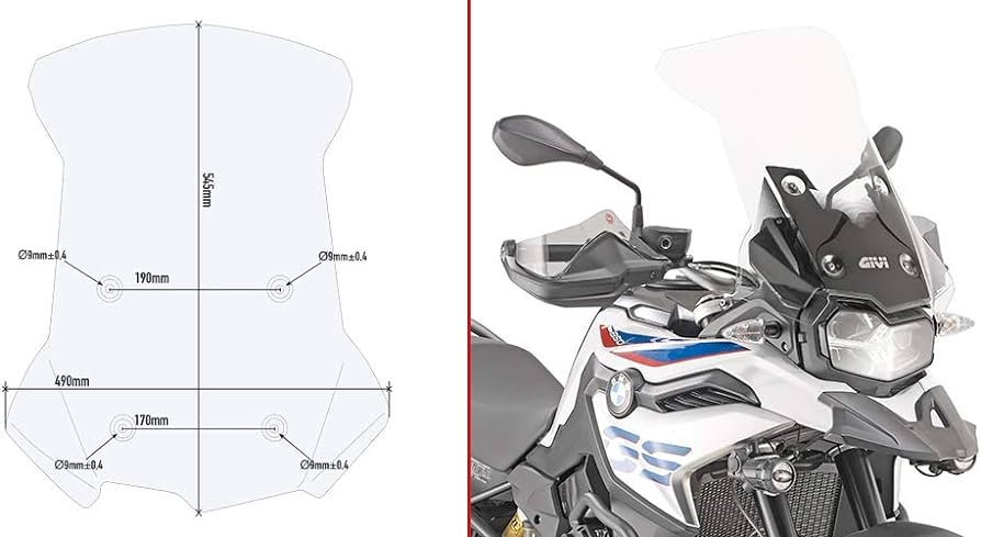 GIVI D5127ST - CLEAR HIGH SCREEN - BMW F 750 / 850GS