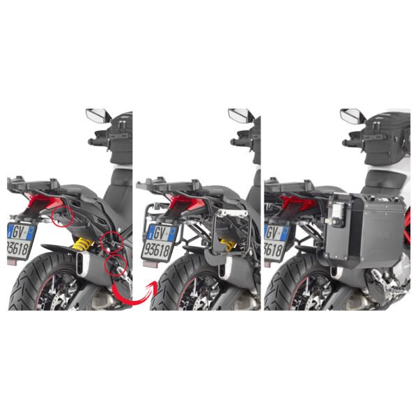 PLOR7412CAM – OUTBACK TREKKER PANNIER HOLDER – DUCATI MULTISTRADA 950 S / Multistrada V2 / 1260 Enduro