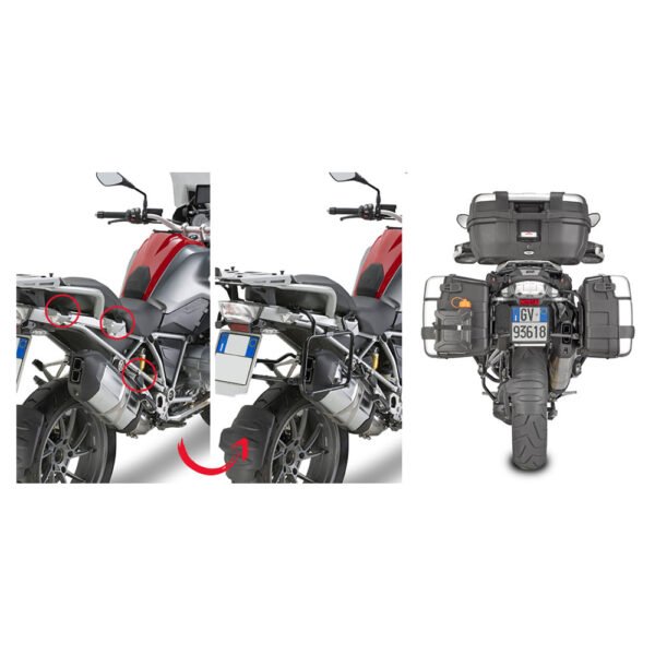 PLR5108 – RAPID-RELEASE MONOKEY PANNIER HOLDER – BMW R1200GS / GSA | R1250 GS / GSA