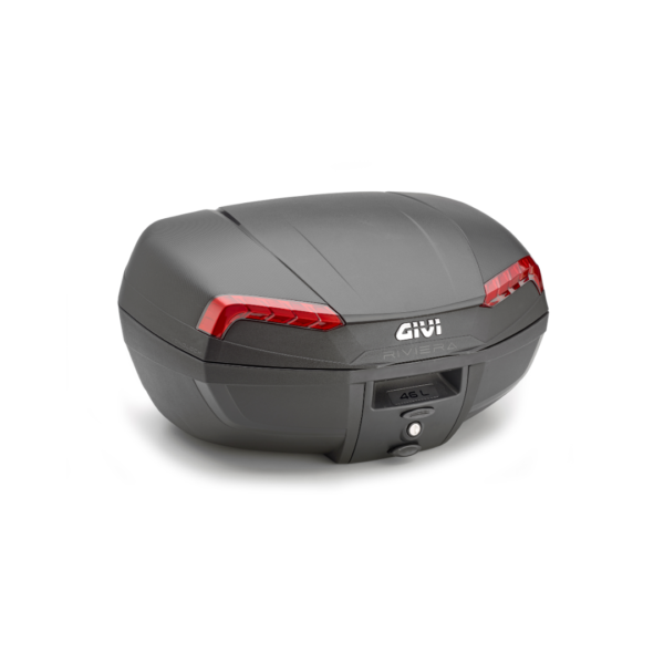 Givi E46N Riviera - 46 LTR Monolock Top-Case Black With Red Reflectors