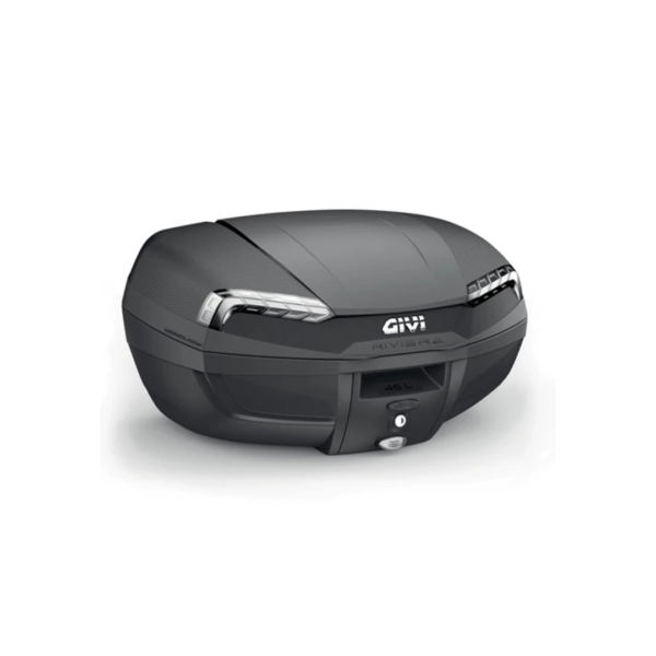 GIVI E46NT - 46 LTR Monolock Topcase -Smoked Reflector - Universal Mounting Plate Included