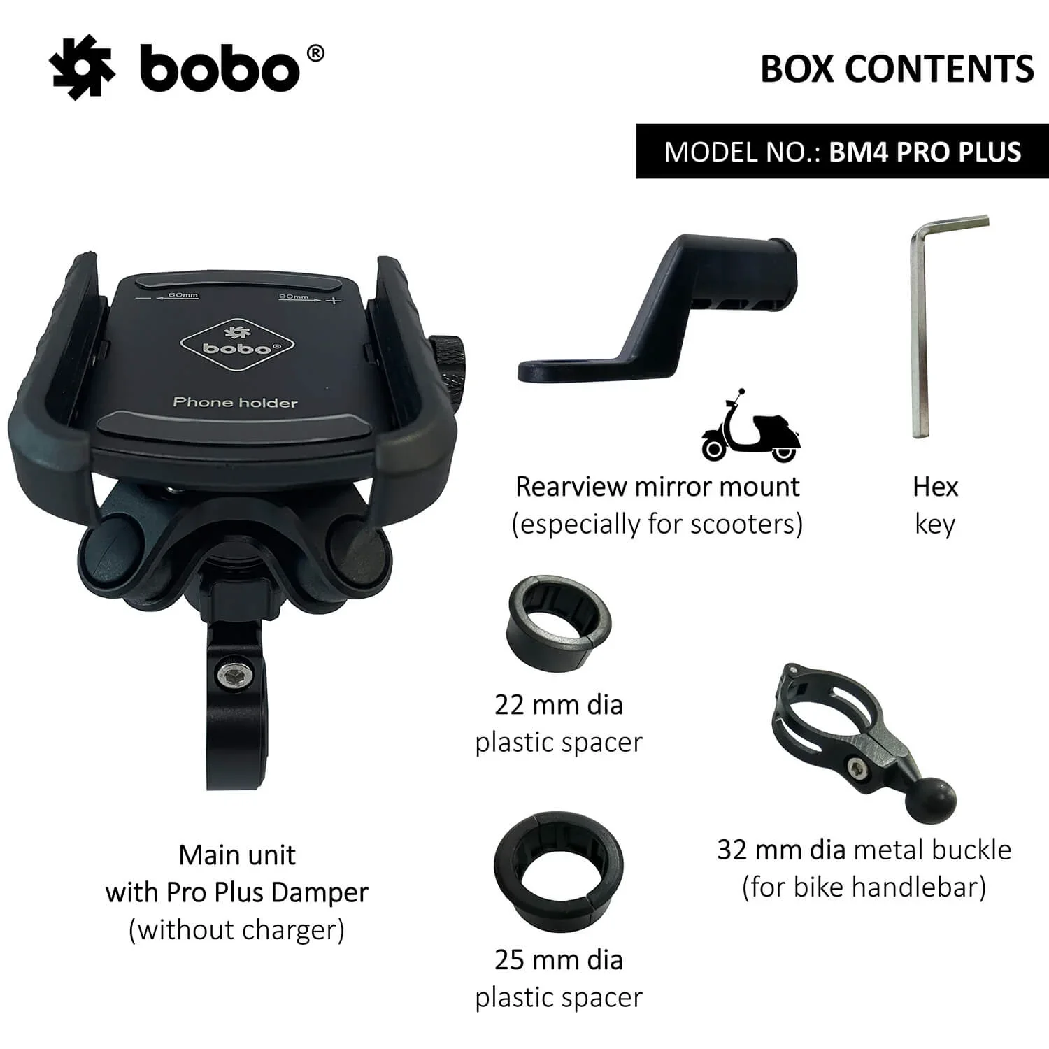 BOBO BM4 PRO PLUS Bike Phone Holder with PRO PLUS Vibration Damper 2 BOBO PHONE HOLDER