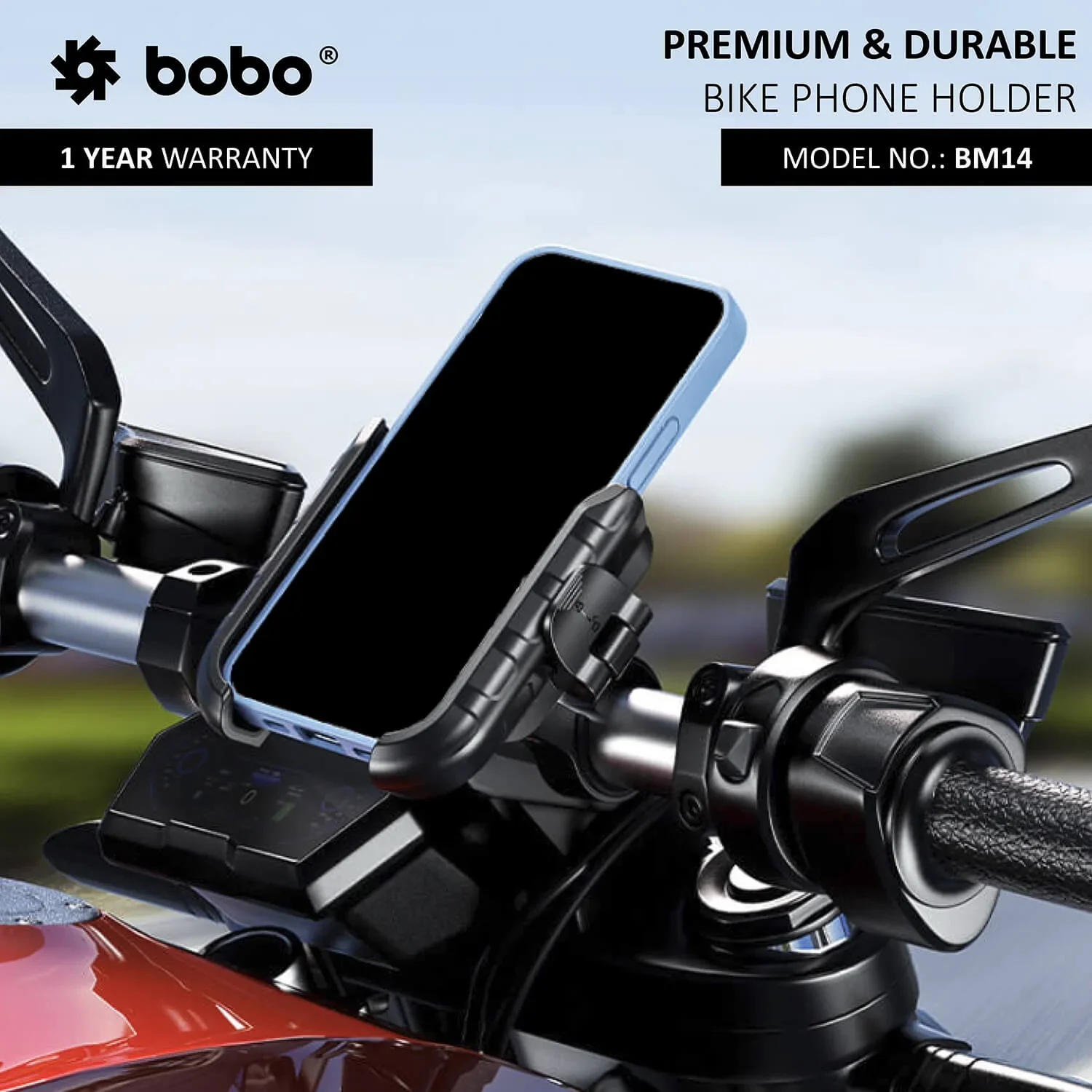 BOBO BM14 Bike Phone Holder with Quick Release 2 BOBO BM14 Bike Phone Holder with Quick Release - Image 2