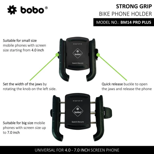 BOBO BM14 PRO PLUS Anti-Vibration Bike Phone Holder with Quick Release 3 BOBO BM14 PRO PLUS PHONE HOLDER