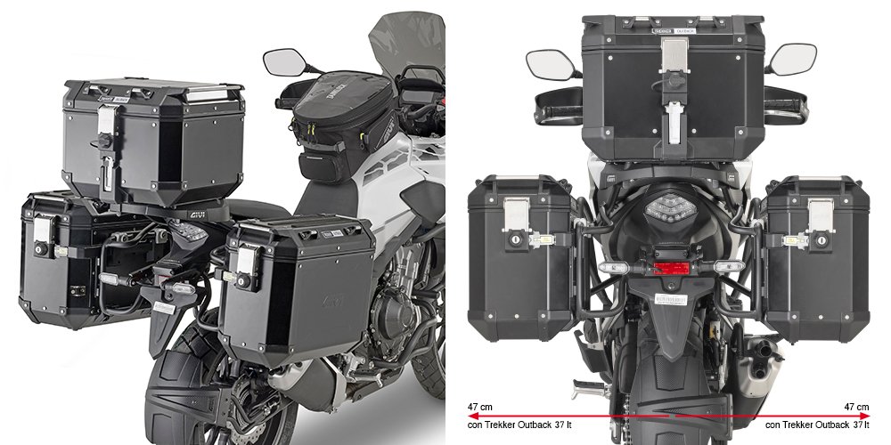 Givi PLO1171CAM - Specific pannier holder PL ONE-FIT for Trekker Outback MONOKEY® CAM-SIDE