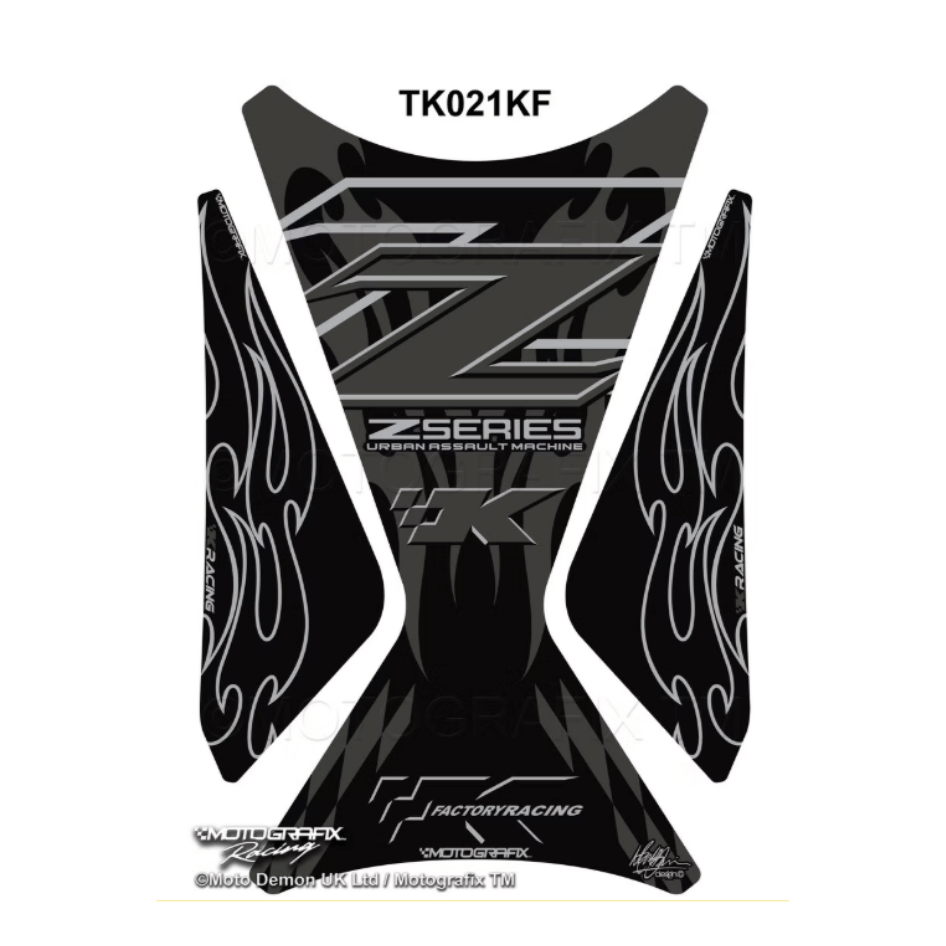 Kawasaki z1000 2003 - 2009 Black Motorcycle Tank Pad Protector Motografix 3D Gel TK021KF 1 Kawasaki z1000 2003 - 2009 Black Motorcycle Tank Pad Protector Motografix 3D Gel TK021KF