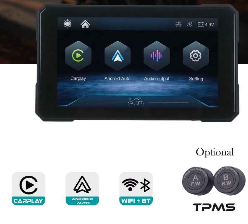 Simtac M3 Detachable Navigation Screen for Motorcycles - Screen with TPMS (M3T) - Simtac 1 Simtac M3 Detachable Navigation Screen for Motorcycles - Screen with TPMS (M3T) - Simtac