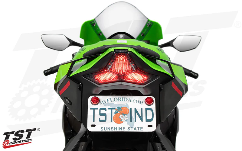 TST Programmable and Sequential LED Integrated Tail Light for Kawasaki ZX-10R 2021-2025 1 Tail Light for Kawasaki ZX-10R 2021-2025